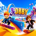 Play Obby Snowboard Parkour now!